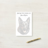 German Shepherd Lover Monogrammed Dog Post-it® Notes (Op bureau)