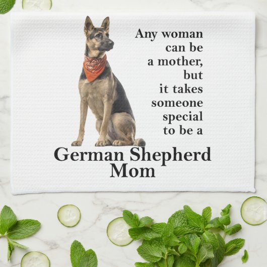 German Shepherd Ma Kitchen Towel Theedoek (Gevouwen)