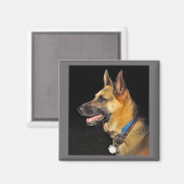 German Shepherd Magnet Magneet (Voorkant / Achterkant)