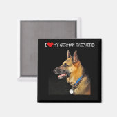 German Shepherd Magnet Magneet (Voorkant / Achterkant)
