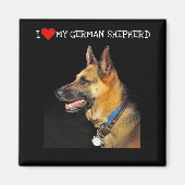 German Shepherd Magnet Magneet (Voorkant)