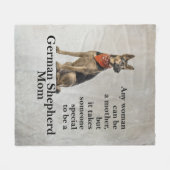 German Shepherd Mam Fleece Blanket (Voorkant (Horizontaal))