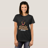 German Shepherd Mama Black and Tan German Shepherd T-shirt (Voorkant volledig)