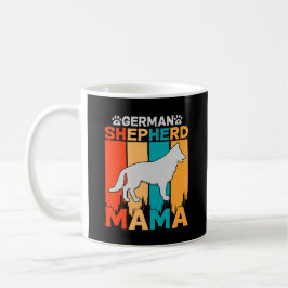 German Shepherd MAMA, Blue Brown on Dames Black Koffiemok