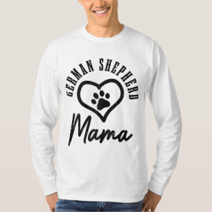 German Shepherd Mama Heart Dog Paw German Shepherd T-shirt