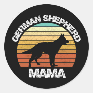 german shepherd mama Shirt - shepherd dog gift Ronde Sticker