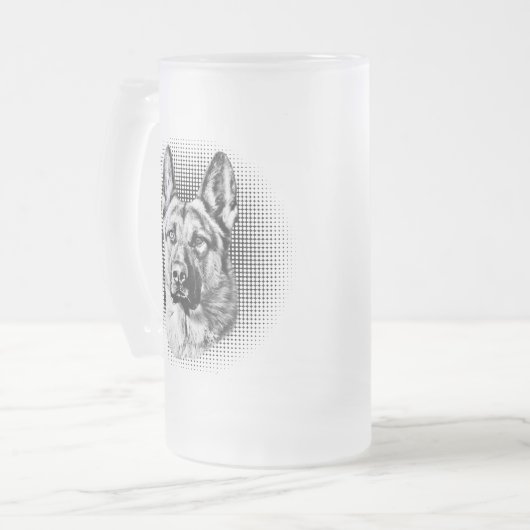 German Shepherd Matglas Bierpul (Voorkant links)