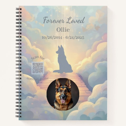 German Shepherd Memorial Journal | Rainbow Bridge Notitieboek (Voorkant)