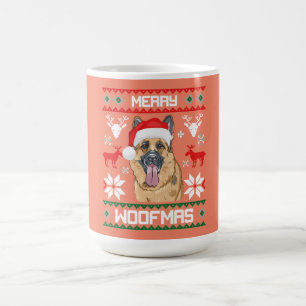 German Shepherd Merry Woofmas Sweatshirt Koffiemok