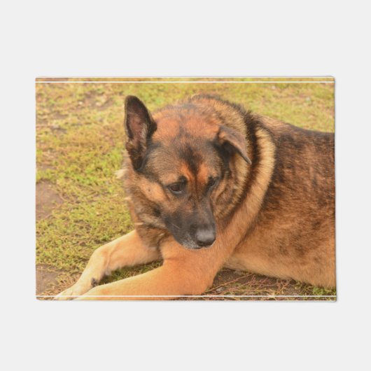 German Shepherd met One Floppy Ear Deurmat (Voorkant)