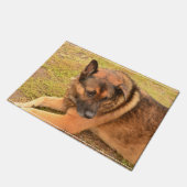 German Shepherd met One Floppy Ear Deurmat (Schuin)