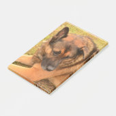German Shepherd met One Floppy Ear Post-it® Notes (Schuin)