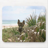 German Shepherd Mousepad Beachgras Muismat (Voorkant)