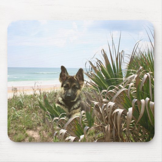 German Shepherd Mousepad Beachgras Muismat (Voorkant)