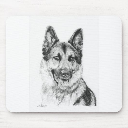 German Shepherd MousePad Muismat (Voorkant)