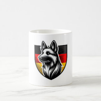 German Shepherd Mug with German Flag - Perfect Gif