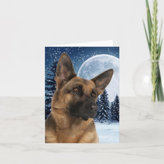 German Shepherd Note Card Feestdagen Kaart (Voorkant)