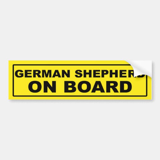 German Shepherd on Board Bumpersticker (Voorkant)