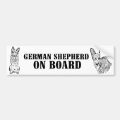 German Shepherd on Board Bumpersticker (Voorkant)