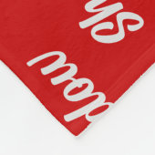 German Shepherd on Red with Name Christmas Dog Fleece Deken (Hoek)