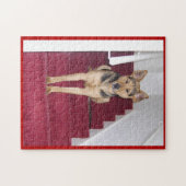 German Shepherd on Stairs Legpuzzel (Horizontaal)