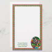 German Shepherd Open Gifts Kerstmis Briefpapier (Voorkant / Achterkant)