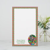 German Shepherd Open Gifts Kerstmis Briefpapier (Staand voorkant)