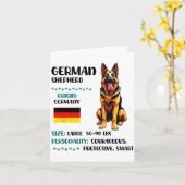 German Shepherd Origin Funny German Shepherd Lover Kaart (Gele Bloem)
