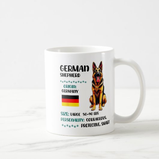 German Shepherd Origin Funny German Shepherd Lover Koffiemok (Rechts)