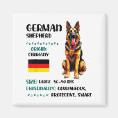 German Shepherd Origin Funny German Shepherd Lover Magneet (Voorkant)