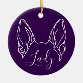 German Shepherd Ornament (Om Logo)