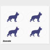 German Shepherd Ovale Sticker (Vel)