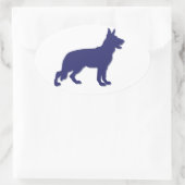 German Shepherd Ovale Sticker (Tas)