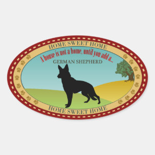 German Shepherd Ovale Sticker