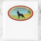 German Shepherd Ovale Sticker (Tas)