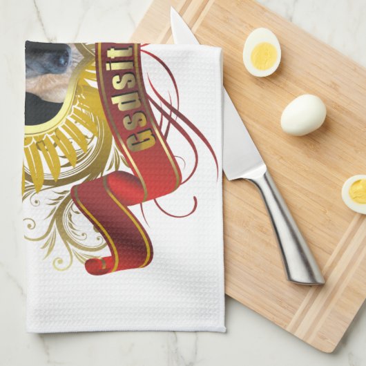 German Shepherd Owner Kitchen Towel Theedoek (Quarter Fold)