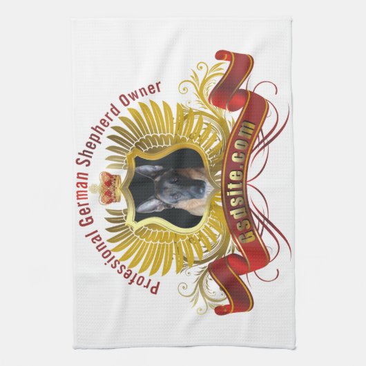 German Shepherd Owner Kitchen Towel Theedoek (Verticaal)
