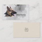 German Shepherd Painting Visitekaartje (Voorkant / Achterkant)