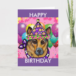 German Shepherd Party Dog Feestdagen Kaart
