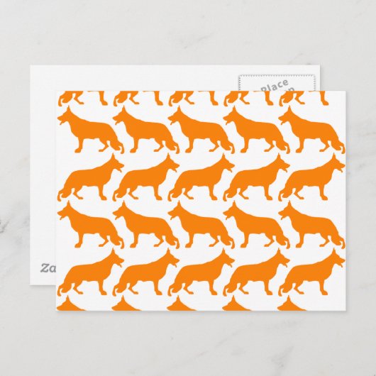 German Shepherd Pattern Briefkaart (Voorkant / Achterkant)