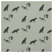 German Shepherd Pattern Stof (Swatch)