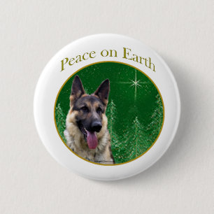 German Shepherd Peace Ronde Button 5,7 Cm