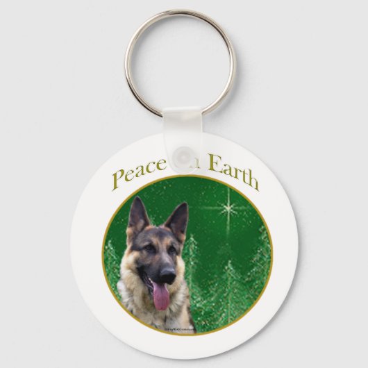 German Shepherd Peace Sleutelhanger (Voorkant)