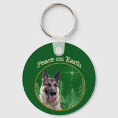 German Shepherd Peace Sleutelhanger (Achterkant)
