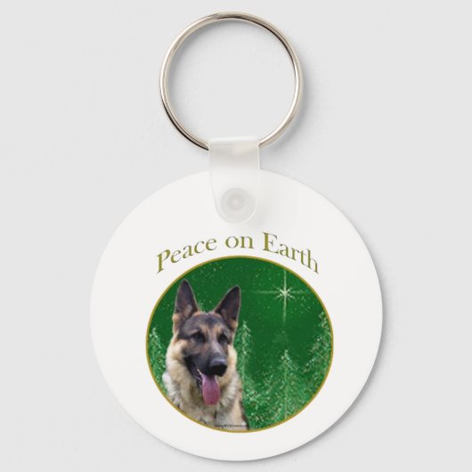 German Shepherd Peace Sleutelhanger (Voorkant)