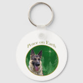 German Shepherd Peace Sleutelhanger (Achterkant)
