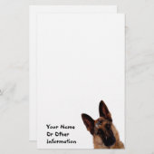 German Shepherd Photo Personalized Briefpapier (Voorkant / Achterkant)
