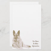 German Shepherd Photo Personalized Stationery Briefpapier (Voorkant / Achterkant)