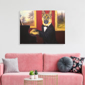 German Shepherd | Piano Waltz Canvas Afdruk (Insitu (Woonkamer))