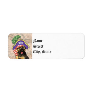 German Shepherd Pirate Etiket